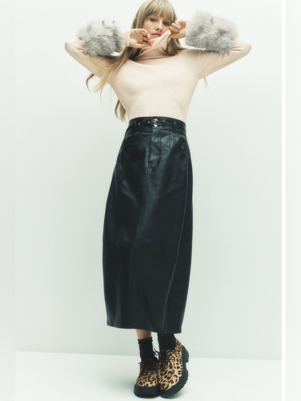 Anthropologie Pilcro Faux Leather Skirt NWT!
